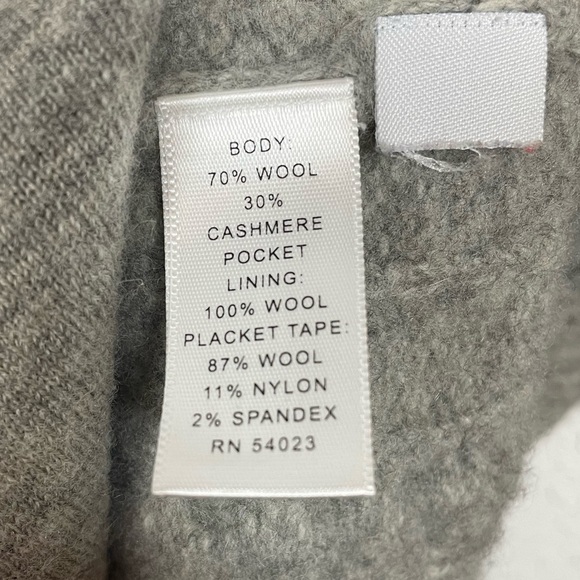 Banana Republic Gray Wool-Cashmere Blend Cable Knit Cardigan – Size S - Picture 4 of 9